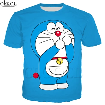 Anime-ul japonez Doraemon Tricou Femei pentru Bărbați Imprimare 3D Clasic cu Maneci Scurte Tricou de Moda Cuplu Streetwear Topuri