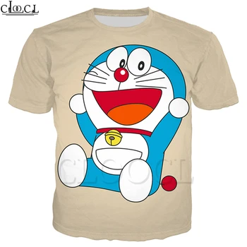 Anime-ul japonez Doraemon Tricou Femei pentru Bărbați Imprimare 3D Clasic cu Maneci Scurte Tricou de Moda Cuplu Streetwear Topuri