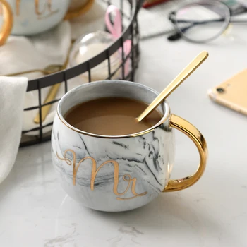 MUZITY Ceramice, Cani de Cafea Creative Design din Marmură Cani de Ceai de Portelan Cana Lapte micul Dejun