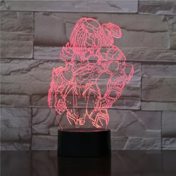 Predator 3D LED Lampă Schimbare lumini de Noapte Iluzie 7 Culori Schimbare LED Alien vs Lup, Prădător Lampa de Birou Pentru Decor Acasă 1842
