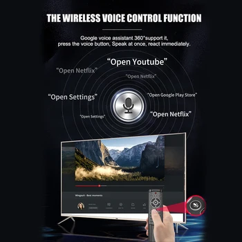 MRSVI Backlit Gyro Wireless Zbor Air Mouse MT1 2.4 G de Voce Inteligent de Control de la Distanță pentru X96 mini H96 MAX X2 Android TV Box vs G20