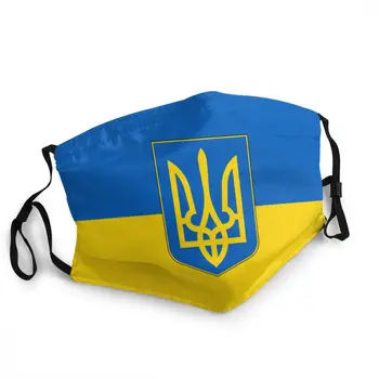 Steagul Ucrainei Lavabile Pentru Adulti Gura Masca De Fata Patriotic Anti Praf De Ceata Masca De Protectie Respiratorie Gura-Mufla