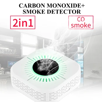 Senzor de Monoxid de Carbon și Fum Detector 2 in 1 Super Monitor Proteja Sisteme de Alarmă de Securitate Acasă de Lucru Cu 433MHz RF Gazdă