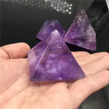 1 BUC Super frumoase naturale cristal Ametist Minerale piramida Poate fi folosit pentru decoratiuni DIY cadouri și meditație