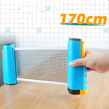 Portabil Oriunde Retractabil Tenis de Masă Net Poate extinde la 170 cm 4 Culori pentru a Alege de Ping-Pong Post Net Rack Pentru Orice Tabele