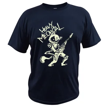 Grele Meowtal Pisici Tricou Heavy Metal Tricou UE Mărime De de Bumbac de Înaltă Calitate Echipajul Gât Bază Maneci Scurte Camiseta