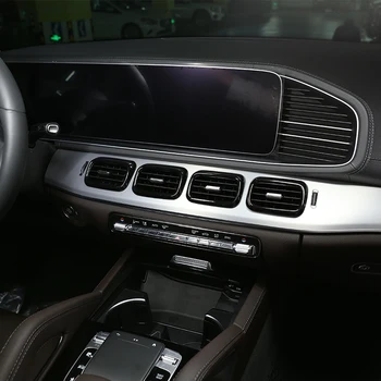 Pentru Mercedes Benz GLE GLS Clasa W167 X167 2020 ABS Negru Lucios Consola Centrala de Evacuare a Aerului Cadru Trim Accesorii