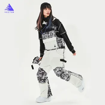 Foarte Groasă Bărbați Femei Pantaloni De Schi Direct Full Salopete De Iarna Vânt Cald Impermeabil Sporturi În Aer Liber, Snowboard, Snowmobil