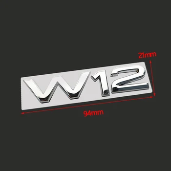 3D Metal W12 Emblema pentru Audi S Line RS S3 S4 S5 S6 S8 RS3 RS4 RS5 RS6 A3 A4 A5 A6 A8 Styling Auto Aripa Partea Portbagaj Insigna Autocolant
