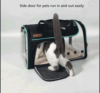 10kg rulment de mediu nu-toxice portabil boardable avion pet transparent sac de transport ventilat realizarea câine pisică de casă pat