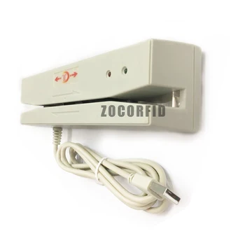 Al 2-lea Track USB card VIP cititor Universal de Carduri Magnetice Cititor de coduri de Bare Dungă Bidirecțională
