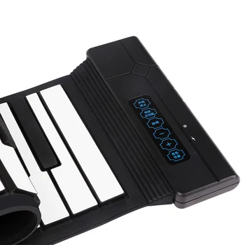 Noi Flexibil 88 Chei Usb Flexibil Roll-Up Roll-Up Electronic Tastatură De Pian Profesional Cu Acumulator