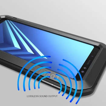 360 Corp Plin Cazuri de Protecție pentru Samsung Galaxy A8 Plus 2018 A8plus rezistent la Socuri Metalice din Aluminiu Sport în aer liber Șoc Armura Acoperă