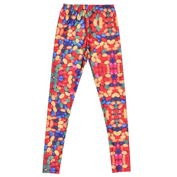 Jambiere de Moda pentru Femei de vânzare Fierbinte Jambiere Colorate bomboane de imprimare Digitală pantaloni Show Jeggings Slim Plus dimensiune