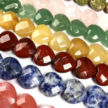 Piatra naturala forma de Inima margele Fatetate de cristal Semi-Vrac margele Pentru bijuterii DIY Colier Brățară Accesorii