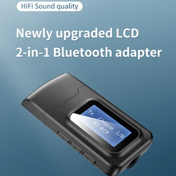 Bluetooth USB 5.0 Audio Transmițător Receptor cu Ecran LCD de 3,5 MM AUx HD HiFi Receptor Adaptor Wireless Pentru TV, PC-uri Auto