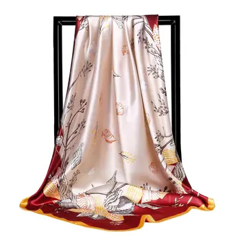 2020Spring Toamna Noi Produse Reale Țesături de Mătase Eșarfe Femei Imprimate Eșarfă Vălului Moale Versatil Phi Umăr 90CM Basma