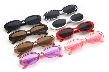 Ochelari de Soare Retro Oval ochelari de Soare Femei Retro Brand Designer de Epocă Doamnelor Ochi de Pisica Roz Ochelari de Soare UV400 Nicki Minaj