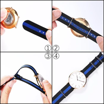 IStrap Nailon Watchband 18mm 20mm 22mm Zulu Curea Material curea de Ceas de Culoare Multi Încheietura Curea Bratara + Instrument