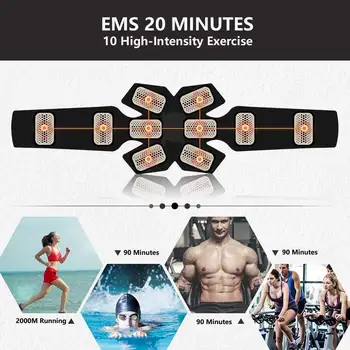 Cele mai noi EMS Abdominale Tonifierea Centurii Abs Stimulator Final Musculare Toner Electrostimulare Apăsați Antrenor de Gimnastică Acasă de Fitness Dota