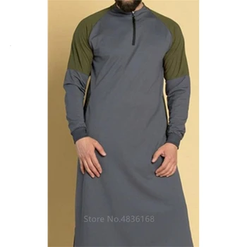 Arabă Islamică Îmbrăcăminte pentru Bărbați Jubba Echipa Musulman din Arabia Saudită Haine Lungi adult de sex Masculin Orientul Mijlociu Caftan Rochie de Seara S-3XL