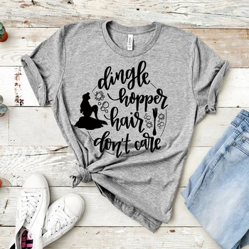 2020 Sirenă T-Shirt Dinglehopper Parul nu-mi Pasă Tricou Little Mermaid T-shirt Citat Amuzant Tees