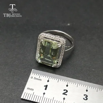 TBJ,verde natural ametist 7.5 ct Inel de piatră prețioasă în 925 de bijuterii de argint pentru femei ca aniversarea ziua îndrăgostiților cadou