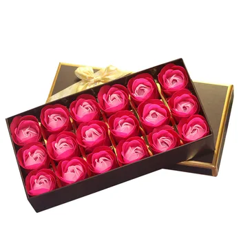 18Pcs Parfumate de Flori de Trandafir Baia cu Petale de Sapun pentru Corp Rose Săpun de Flori Romantic Aroma Petrecere de Nunta, Cadou de Lux Pentru Baie#40