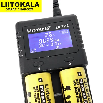 Autentic/Original Nou LiitoKala Lii-PD2 Încărcător de baterie pentru 18650 26650 21700 18350 AA AAA 3.7 V/3.2 V/1.2 V litiu baterii NiMH