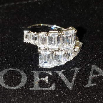 OEVAS Argint 925 Spumante de Înaltă Carbon, Inele cu Diamante Pentru Femei, de Calitate Superioară Nunta Engagemnet Petrecere Bijuterii Fine