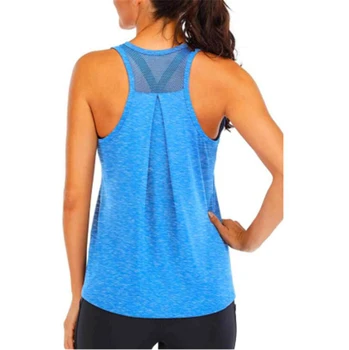 Femei tricouri fără mâneci sală de sport topuri rezervor yoga vesta Femei Sport iute uscat respirabil Antrenament Rezervor de Top haine de fitness