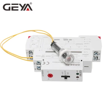 Transport gratuit GEYA GRB8-01 Comutator Crepuscular cu Senzor AC110V-240V Fotoelectric Timer Senzor de Lumină Releu