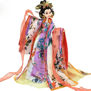 32CM ABS Stil Tradițional Chinezesc Păpuși de Colecție Rafinat Stil Vintage Printesa Etnice Papusa cu Rochie+Frizură ZL845