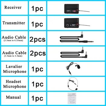 FREEBOSS FB-U03-2 1 Drum de 100 de canal Transmitator Bodypack Camera Chitara Wireless cu Microfon de Karaoke Microfon