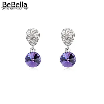BeBella romantic forma rotunda dangler cercei design pentru femei realizate cu Cristale Swarovski de la cadou pentru femei