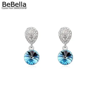 BeBella romantic forma rotunda dangler cercei design pentru femei realizate cu Cristale Swarovski de la cadou pentru femei