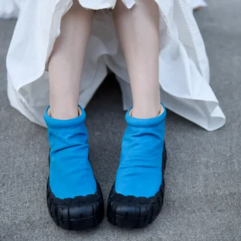 Artmu Original Fund Gros Glezna Cizme de Primăvară și de Toamnă din Piele Femei Cizme de Plat Unic Pantofi Casual Fashion Handmade