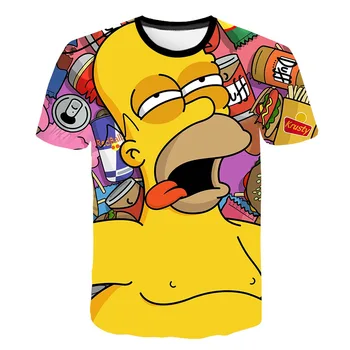 2020 nou Simpson T-shirt Anime 3d Camasi Amuzant T Shirt Chineză Tipărite copii Tee băiat de Îmbrăcăminte frumos Topuri Hip Hop