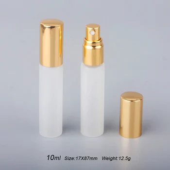 100 Buc/lot 10 ml de unică folosință Parfum Pulverizator Flacon cu Pulverizator Flacon de Sticlă Mată Pompa de Călătorie Portabil Recipient Cosmetic pentru Cadou