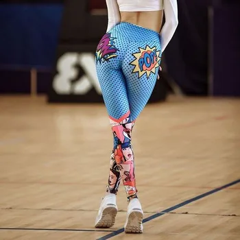 SVOKOR Femei Jambiere de Moda de Talie Mare de Desene animate de Imprimare 3D de Fitness Jambiere Toamna Poliester Pantaloni Casual Femei