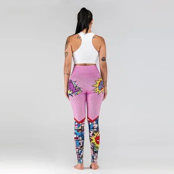 SVOKOR Femei Jambiere de Moda de Talie Mare de Desene animate de Imprimare 3D de Fitness Jambiere Toamna Poliester Pantaloni Casual Femei