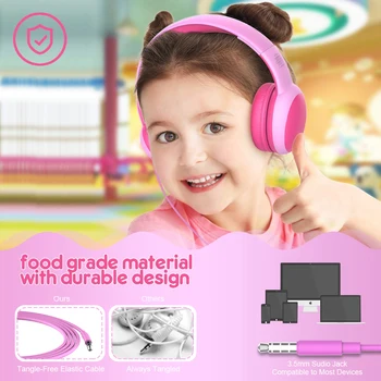 Cu fir Gaming Headset pentru PS4/XBOX/PC/Telefon Pliabil Pisică Ureche Căști Copii Minunat Cască Portabil pentru Tableta PC Muzica