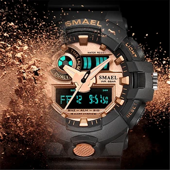 SMAEL Brand Ceas barbati Sport de Moda Analog Cuarț Ceas Casual Digital cu LED-uri Ceasuri Bărbați Impermeabil Ceas Militar de sex Masculin Relogio