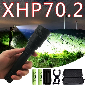 Litwod Z15 50000lm XHP70.2 Puternic lanterna Tactice LED lanterna Lanterna Zoom Lanterna Folosi 2*18650 Baterie de camping 5 modul de