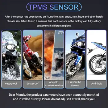 M3-B Wireless Motocicleta TPMS în Timp Real de Monitorizare a Presiunii în Anvelope Sistemul Universal 2 Externe, Interne, Senzori, Display LCD