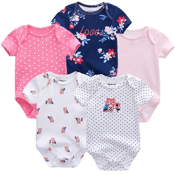 Moda pentru Copii baieti fete, haine nou-născut în anul 2020 copii sugari fete costume de corp 5pcs salopeta mici de bumbac pentru tripleți