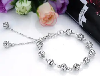 Argint 925 moda minge de gol doamnelor'bracelet bijuterii femei nu se estompeze en-gros ieftine bratari picătură de transport maritim