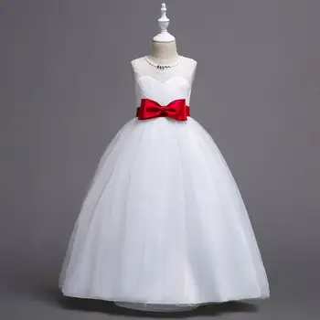 Nouă Copii Dress Etaj Lungime Petrecere de Nunta Purta Rochie Formală Tul Costum Printesa din Dantela cu Paiete, Flori de Valentine ' s Day Dress