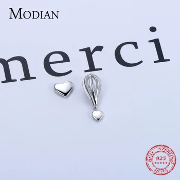 Modian Argint 925 Romantic Leagăn Foc Balon Inima Cercei Stud Pentru Femei De Moda Sterling Argint Bijuterii Cadou