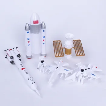 7Pcs/set Simula Astronaut Rachetă Spațială de Modelare Figurine Jucarii pentru Copii Băieți Fete Ziua de nastere Cadouri pentru Copii la 2 la 4 Ani